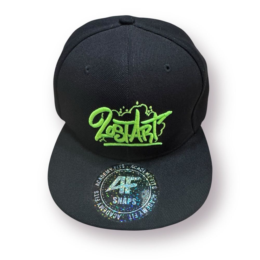Academy Fits Black & Green Embroidered‎ Snapback Hat Cap 2Start